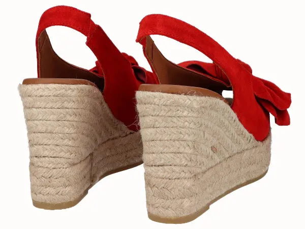 Viguera High Peep Toe Suede Espadrille Wedge Sandals