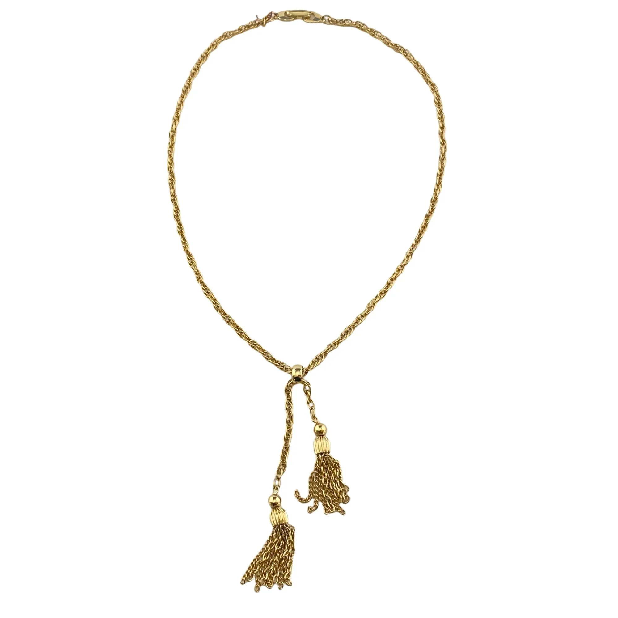 Vintage Petite Gold Tassel Necklace