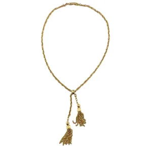 Vintage Petite Gold Tassel Necklace