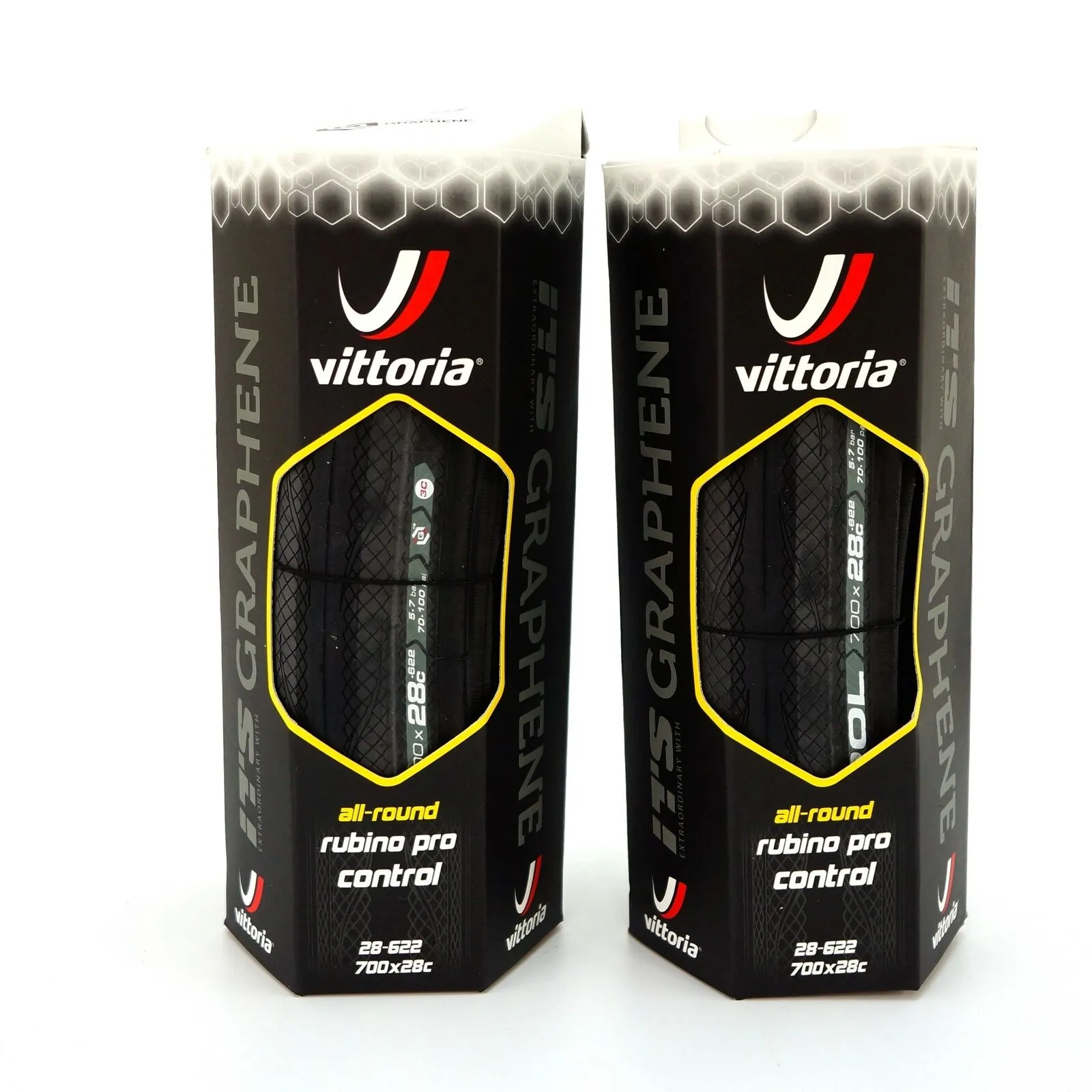 Vittoria Rubino Pro Control G  GRAPHENE 700 x 28c Full black Road Bike Tire