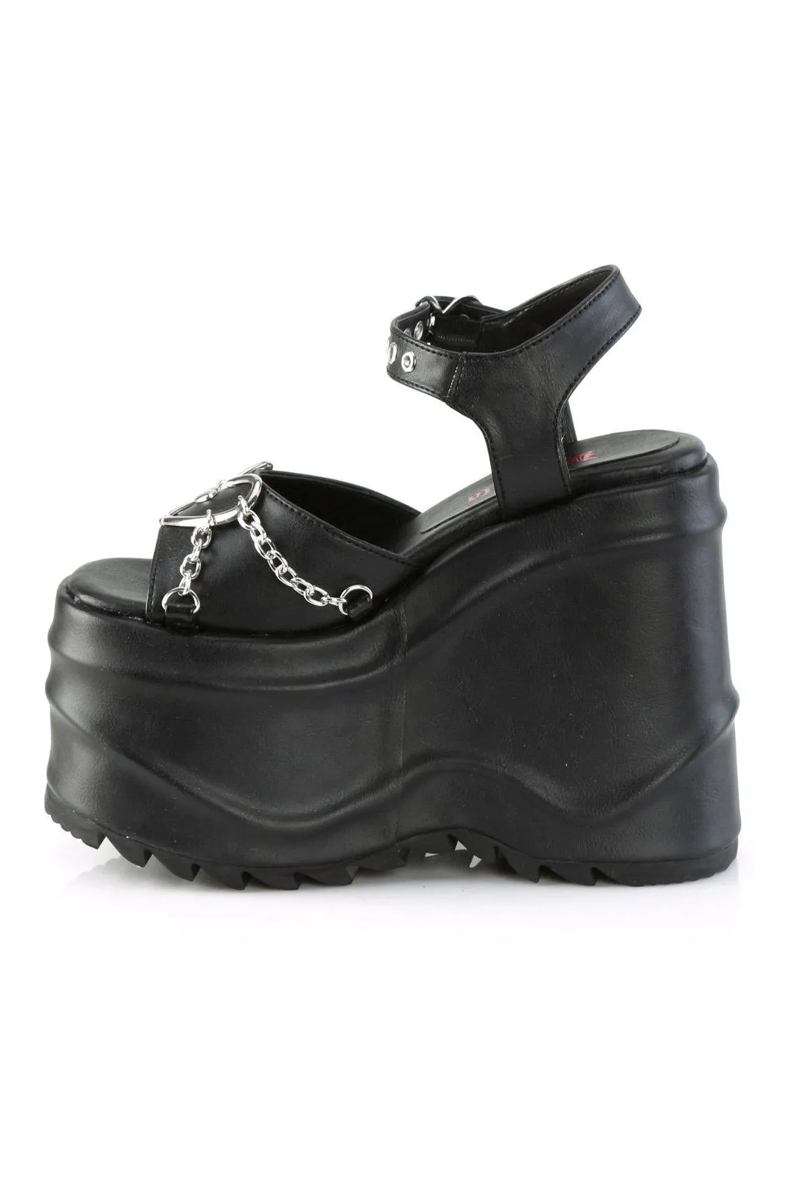 WAVE-09 Ankle Boot | Black Faux Leather