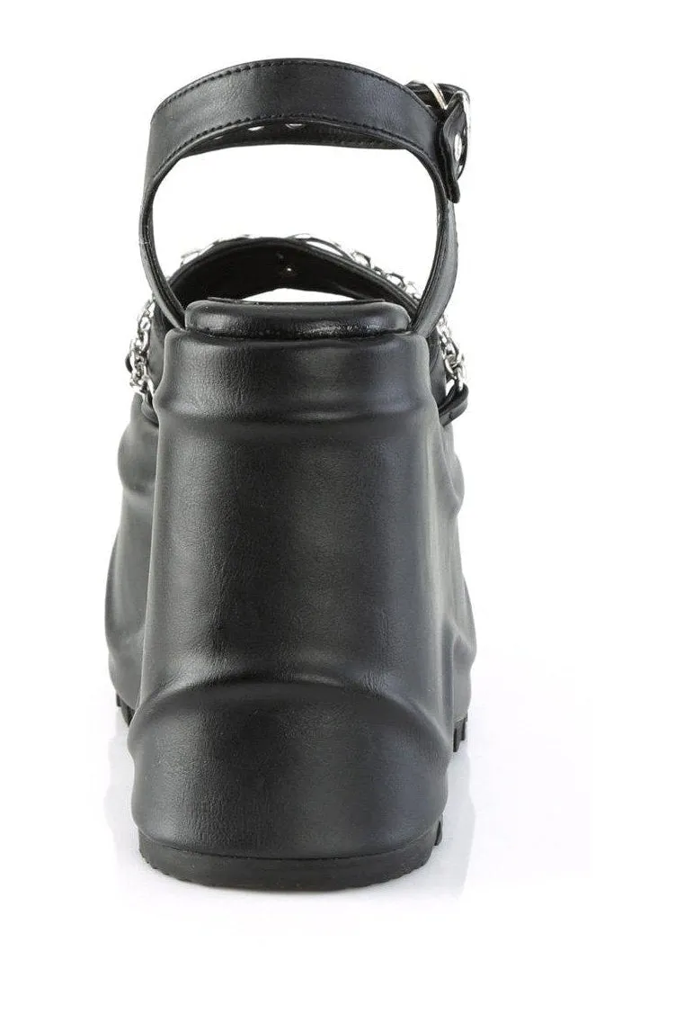 WAVE-09 Ankle Boot | Black Faux Leather