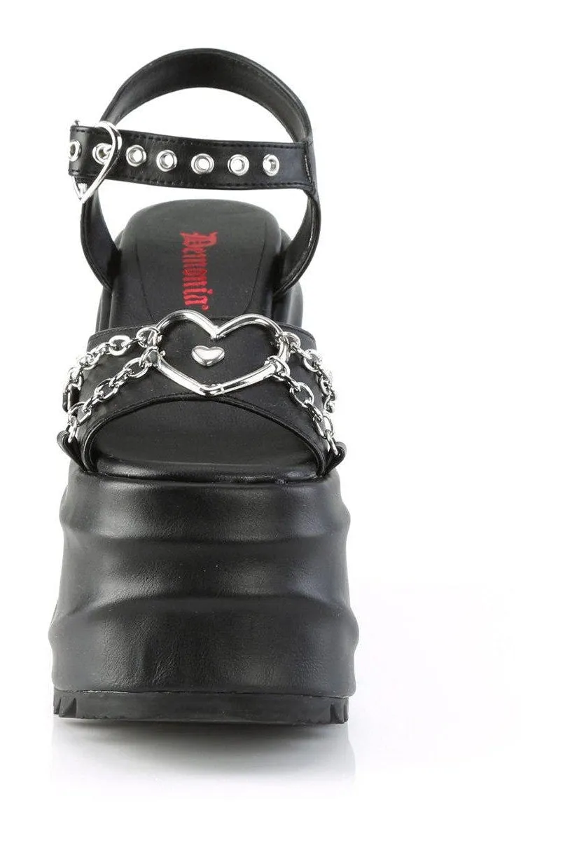 WAVE-09 Ankle Boot | Black Faux Leather