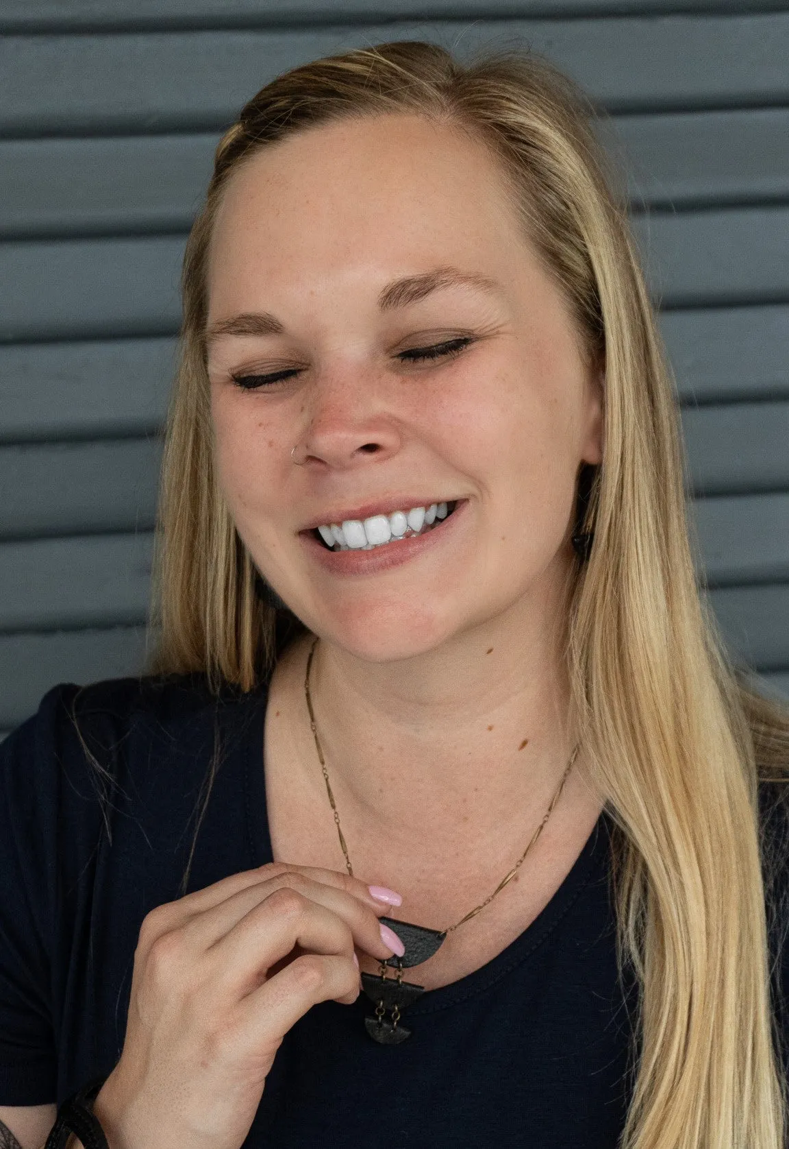 Wedge Drop Necklace / Dusk