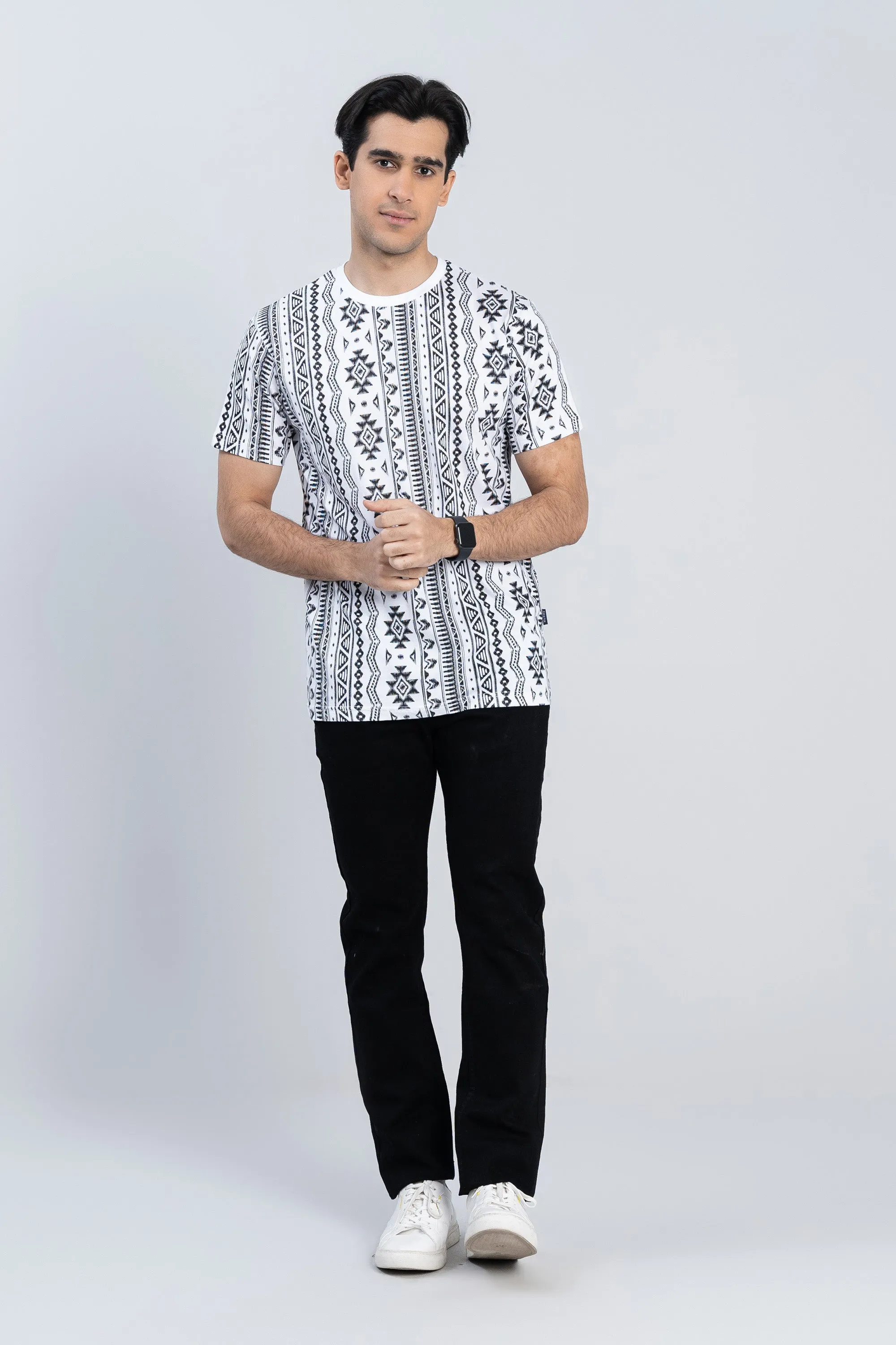 White Roatry Printed T-Shirt