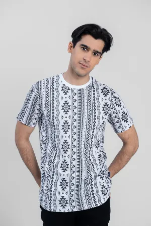 White Roatry Printed T-Shirt