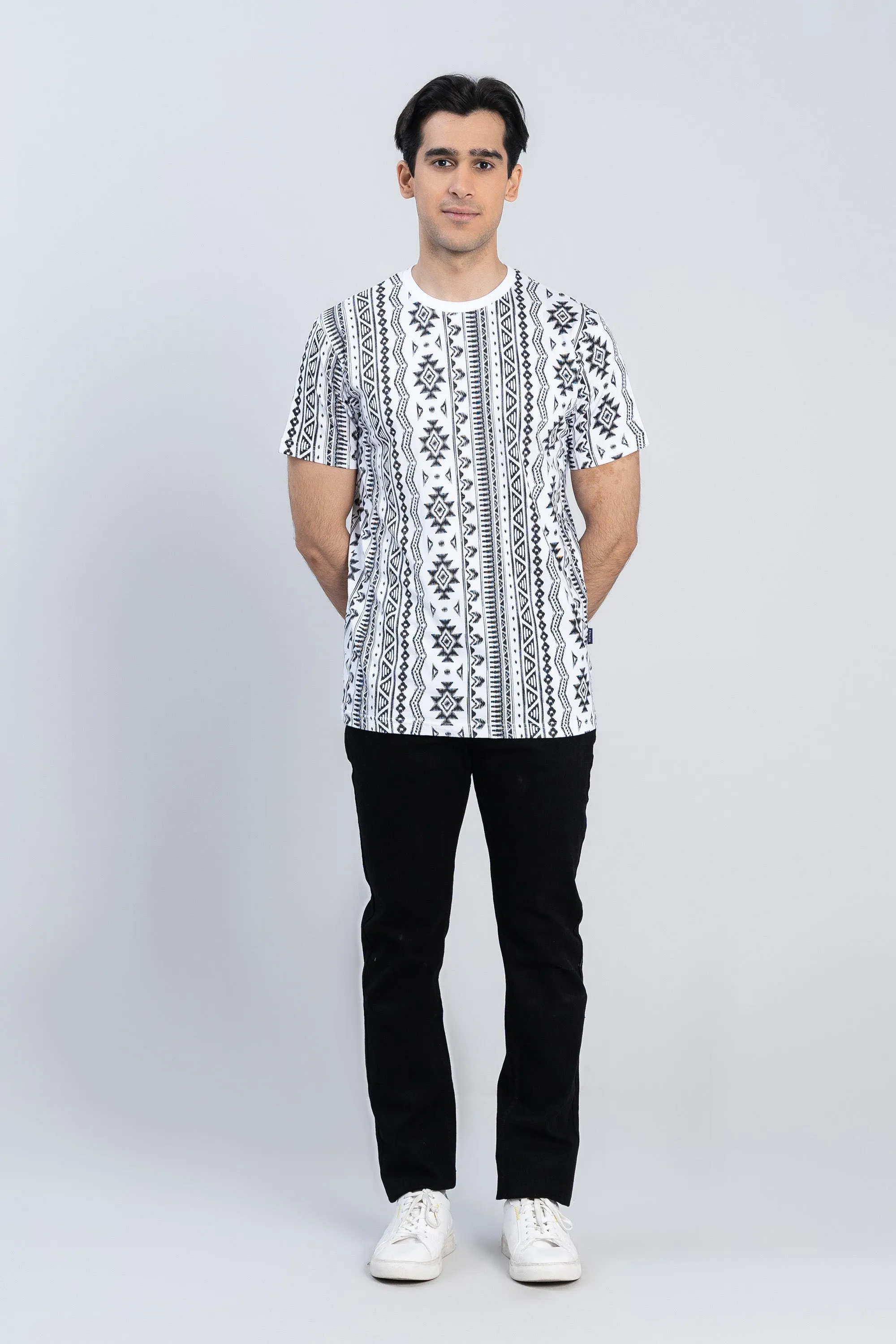 White Roatry Printed T-Shirt