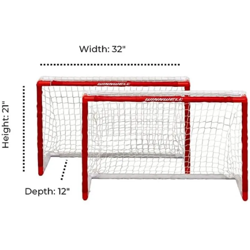 Winnwell Double PVC Mini Net Set with 2 Sticks & Ball