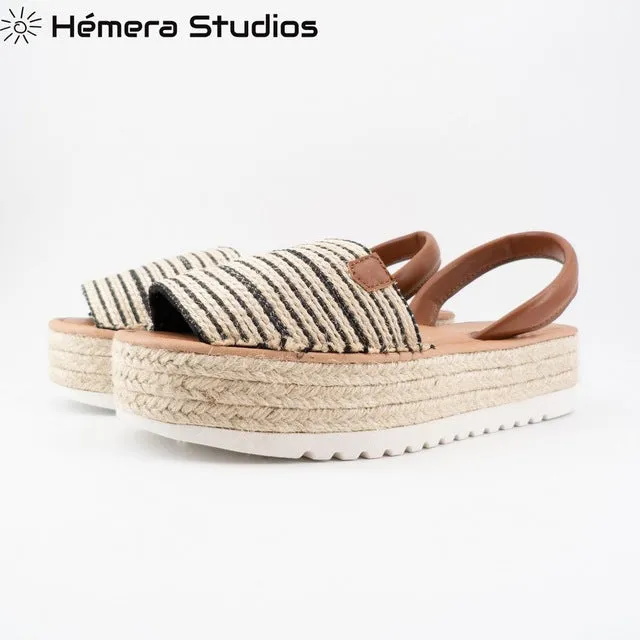 Woman sandals 2020 Summer MENORQUINA ESPARTOS buckle platform espadrille wedge beach open animal print multicolor