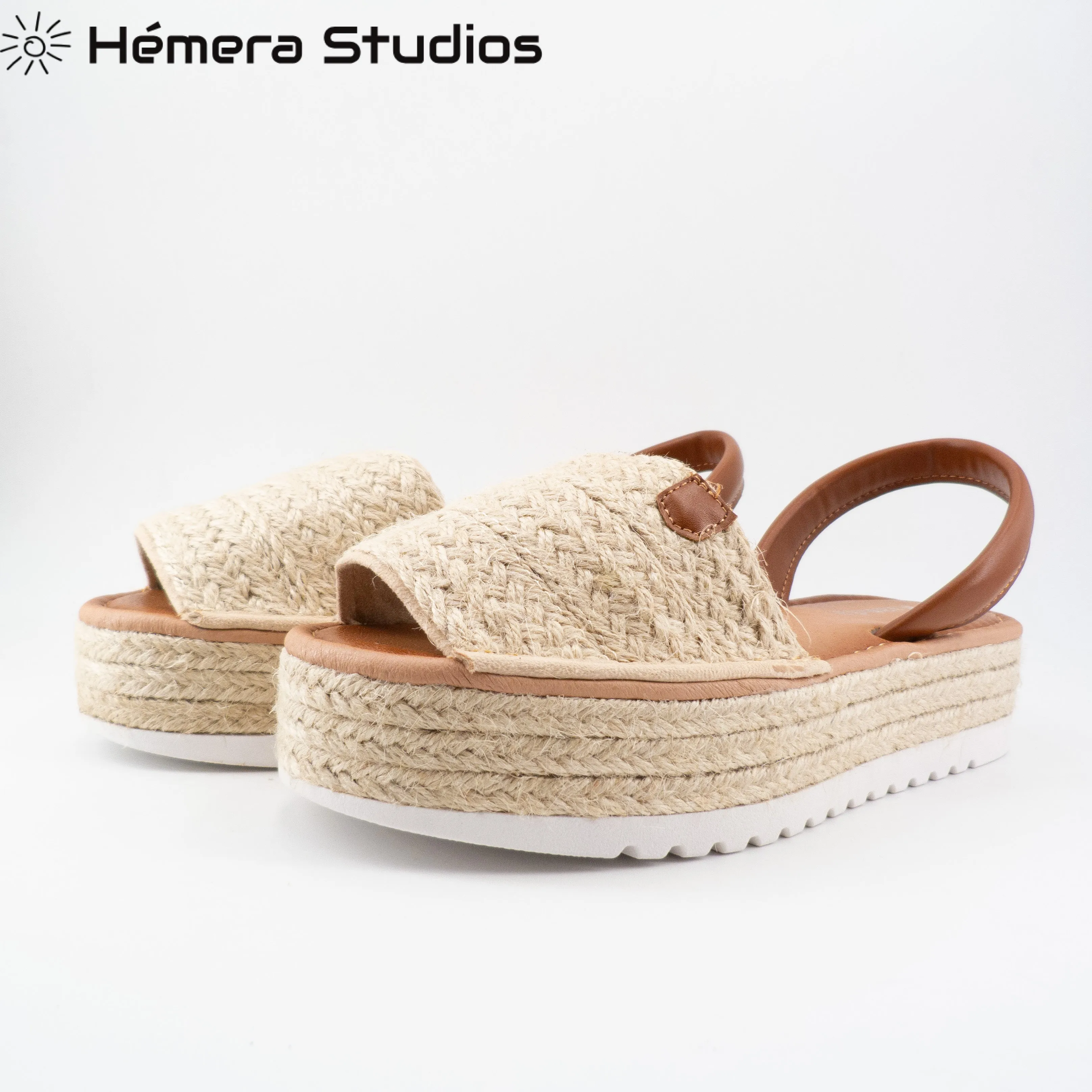 Woman sandals 2020 Summer MENORQUINA ESPARTOS buckle platform espadrille wedge beach open animal print multicolor
