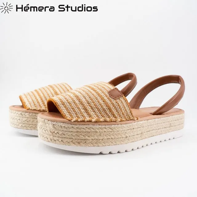 Woman sandals 2020 Summer MENORQUINA ESPARTOS buckle platform espadrille wedge beach open animal print multicolor