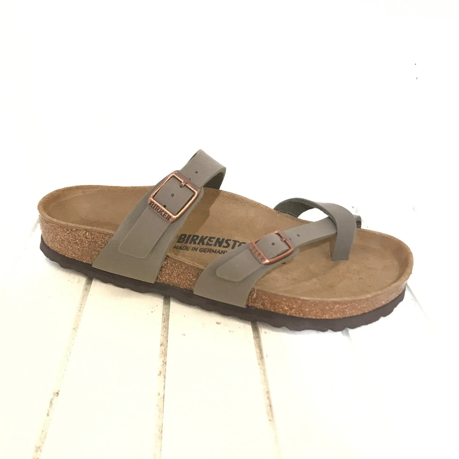 Women's Birkenstock | Mayari Birkibuc Sandal | Stone