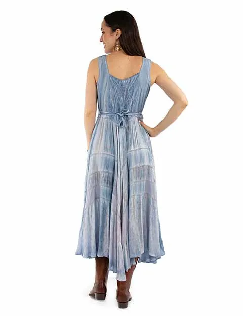Women's Honey Creek Collection Dress: Tier Panels With Scrolling Tie Dye and Rust