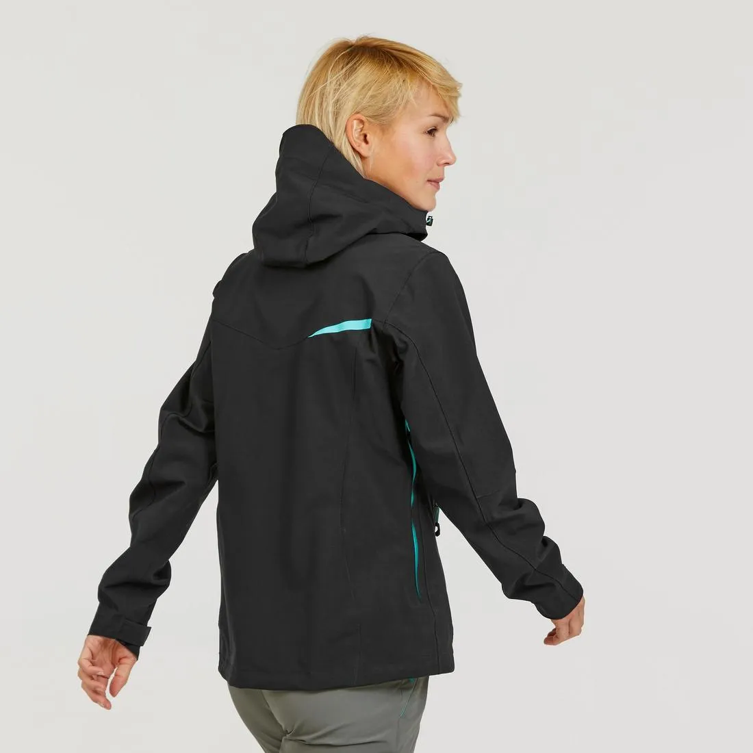 Women's waterproof MH500 mountain hiking jacket - Black