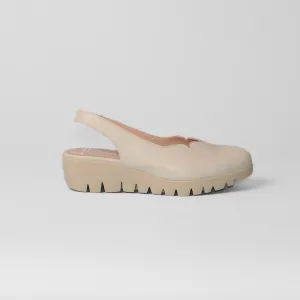 Wonders - C-33260 Ivory Wedge Slingback