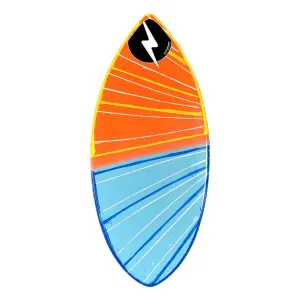 Zap Medium Wedge 45" Skimboard Orange Blue